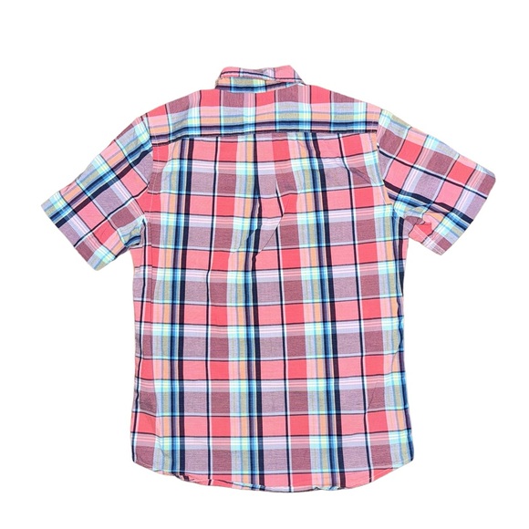 Gap Plaid Short Sleeve Shirt - Color Salmon - Picture 2 of 3